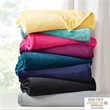 Pemberly Row Microlight Plush Oversized Blanket in Gray King
