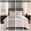 Pemberly Row Faux Fur Comforter Mini Set in Champagne Full/Queen