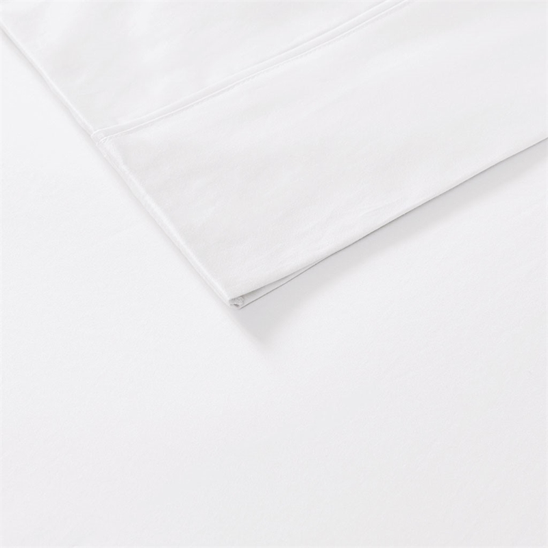 Pemberly Row 800 Thread Count Cotton Blend Sheet Set in White Cal King