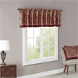 Pemberly Row Contemporary Jacquard Window Valance in Burgundy 50 X 18