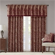 Pemberly Row Contemporary Jacquard Window Valance in Burgundy 50 X 18