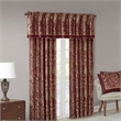 Pemberly Row Contemporary Jacquard Window Valance in Burgundy 50 X 18