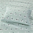 Pemberly Row Flannel Printed Sheet Set in Seafoam Llama Full