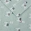 Pemberly Row Flannel Printed Sheet Set in Seafoam Llama Full