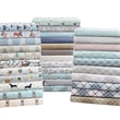 Pemberly Row Flannel Printed Sheet Set in Seafoam Llama Full