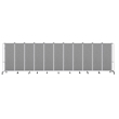 Pemberly Row Room Divider 6' Height 11 Sections Gray Panels and Gray Frame