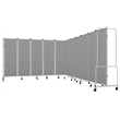 Pemberly Row Room Divider 6' Height 11 Sections Gray Panels and Gray Frame