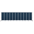 Pemberly Row Room Divider 6' Height 11 Sections Blue Panels and Gray Frame