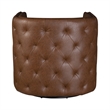 Pemberley Row Faux Leather Brown Barrel Chair Reversible 28.5