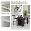 Pemberly Row Front Reception Counter Desk Checkout Office Desk in Black