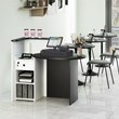 Pemberly Row Front Reception Counter Desk Checkout Office Desk in Black