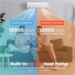 Pemberly Row Contemporary 18000 BTU Mini Split Air Conditioner in White