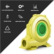 Pemberly Row Air Blower Pump Fan 950 Watt 1.25HP For Inflatable Castle in Yellow