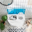 Pemberly Row 26lbs Portable Semi-automatic Twin Tub Washing Machine in Blue