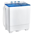 Pemberly Row 26lbs Portable Semi-automatic Twin Tub Washing Machine in Blue