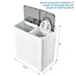 Pemberly Row 26lbs Portable Semi-automatic Twin Tub Washing Machine in Gray