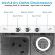 Pemberly Row 26lbs Portable Semi-automatic Twin Tub Washing Machine in Gray