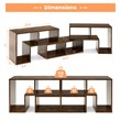Pemberly Row 3 Pieces TV Console Stand Modern Entertainment Center in Brown