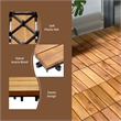 Pemberly Row 27PCS Patio Interlocking Tiles Acacia Slat Wood Garden