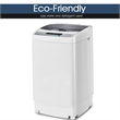 Pemberly Row Portable Compact Washing Machine 1.34 Cu.ft Spin Washer Drain Gray