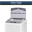 Pemberly Row Portable Compact Washing Machine 1.34 Cu.ft Spin Washer Drain Gray