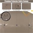 Pemberly Row 15FT Patio Double Sided Umbrella Crank Garden Brown