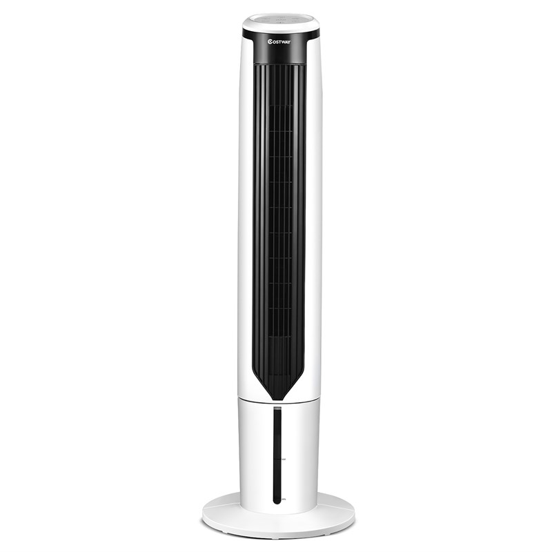 Pemberly Row 41'' Evaporative Air Cooler Quiet Cooling Oscillating Fan White