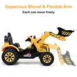 Pemberly Row 12V Battery Powered Kids Ride On Excavator Truck Yellow