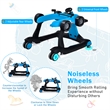 Pemberly Row 4-in-1 Baby Walker Foldable Activity Push Walker Adjustable Blue
