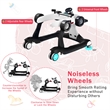 Pemberly Row 4-in-1 Baby Walker Foldable Activity Push Walker Adjustable White
