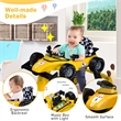 Pemberly Row 4-in-1 Baby Walker Foldable Activity Push Walker Adjustable Yellow