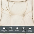 Pemberly Row Polyester Fabric Lazy Chair Single Sofa Chair w/ Side Pocket Beige