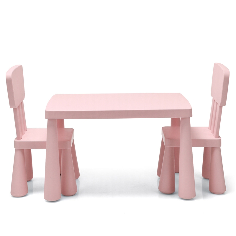 Pemberly Row Kids Table & 2 Chairs Set Toddler Activity Play Dining Baby Gift