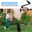 Pemberly Row 13 Gallon Lawn Roller Heavy Duty Steel Push/Pull Sod Roller Black