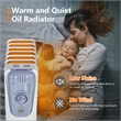 Pemberly Row 1500W Electric Oil Filled Radiator Space Heater in White
