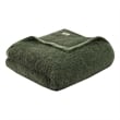 Pemberly Row Contemporary Solid Berber Fabric Full/Queen Blanket in Green