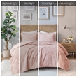 Pemberly Row 3-Piece Fabric Full/Queen Comforter Mini Set in Blush