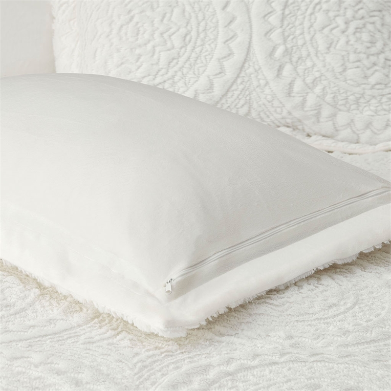Pemberly Row 3-Piece Fabric Full/Queen Comforter Mini Set in Ivory