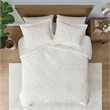 Pemberly Row 3-Piece Fabric Full/Queen Comforter Mini Set in Ivory