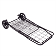 Pemberly Row Folding Shopping Cart Jumbo Basket Grocery Laundry Travel Black