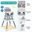 Pemberly Row 8 in 1 Baby High Chair Convertible Dining Booster Seat Strip