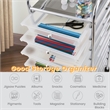 Pemberly Row 10 Drawer Rolling Storage Cart Paper Office School Organizer Clear