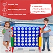 Pemberly Row 4 in A Row Giant Game Set w/Basketball Hoop for Family Red