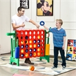 Pemberly Row 4 in A Row Giant Game Set w/Basketball Hoop for Family Green