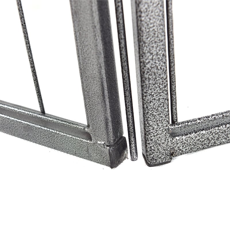 Pemberly Row Panel Pet Dog Playpen Door Exercise Kennel Fence Metal black