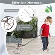 Pemberly Row Garden Plant Wooden Wagon Planter W/ Wheel Gray
