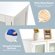 Pemberly Row Bathroom Floor Storage Cabinet Kitchen Cupboard White