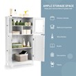Pemberly Row Bathroom Floor Storage Cabinet Kitchen Cupboard White