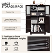 Pemberly Row Bathroom Floor Storage Cabinet Kitchen Cupboard Brown