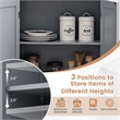Pemberly Row Bathroom Floor Storage Cabinet Kitchen Cupboard Gray